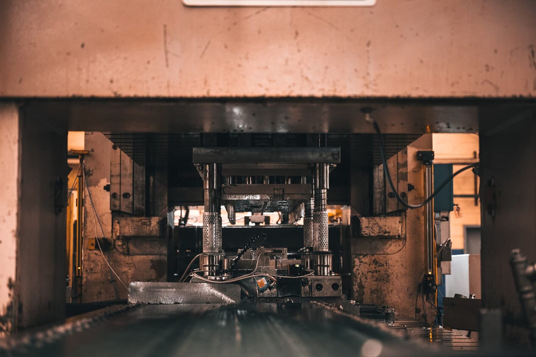 Perspective down the TONALI press line tunnel